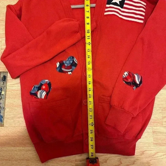 Vintage Button Up Patchwork Sweater Size Large - Picture 11 of 12